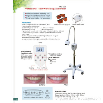 CE Passed Teeth Whitening Machine with Blue & Red LED Md669